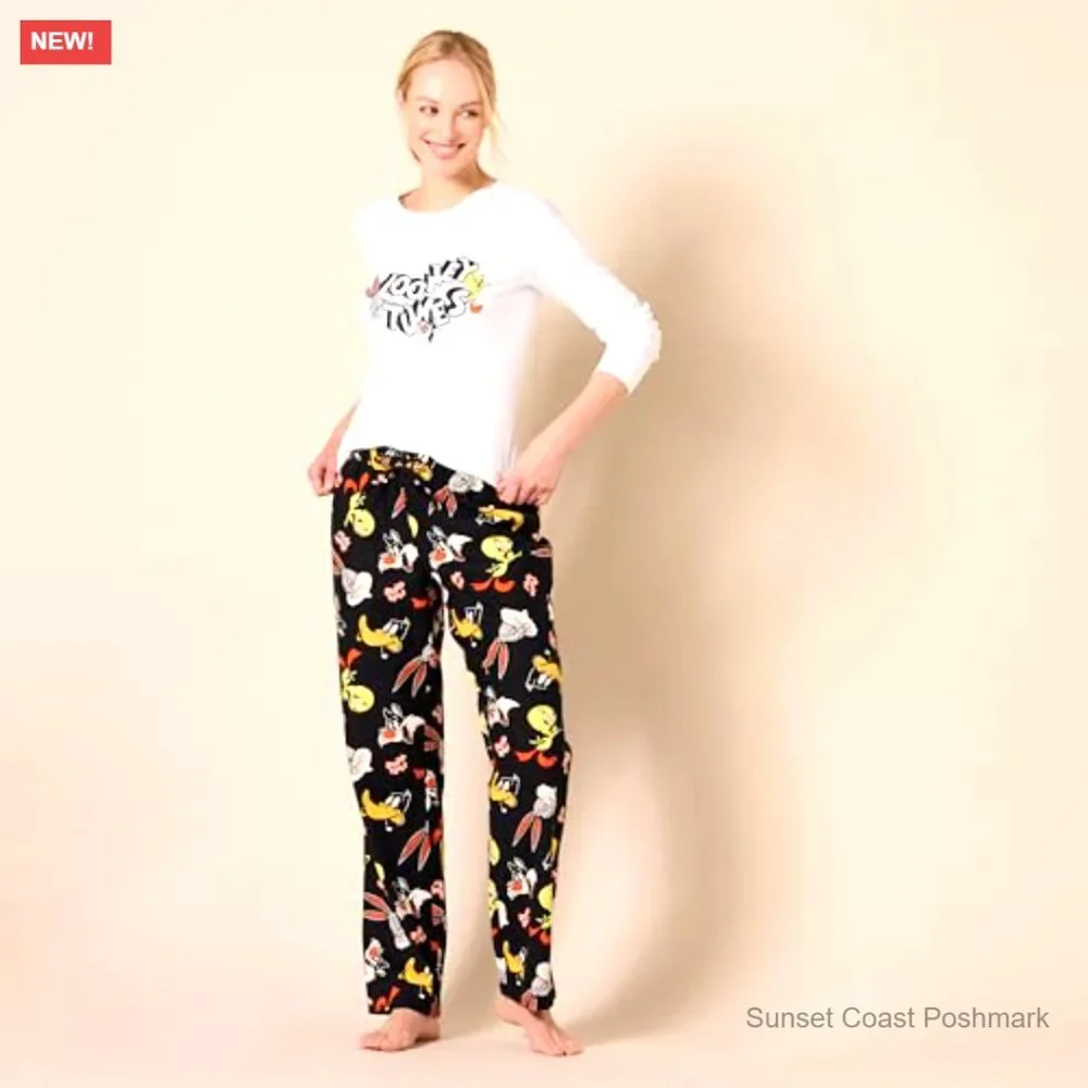 Lightweight Flannel Pant and Long-Sleeve T-Shirt Sleep Set - Picture 5 of 7